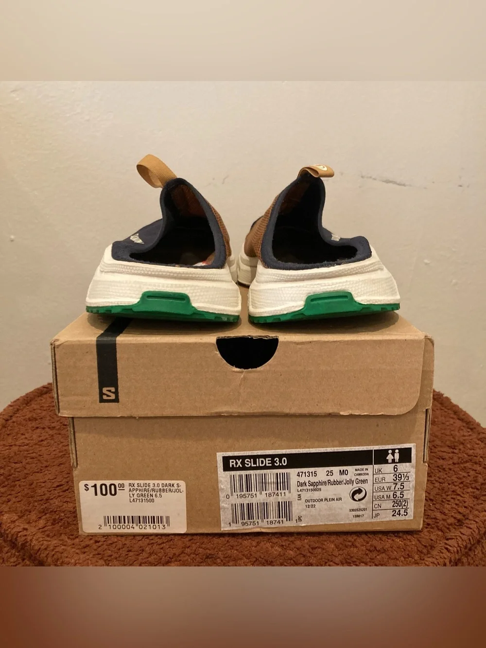 Salomon RX Slide 3.0 'Dark Sapphire & jolly green